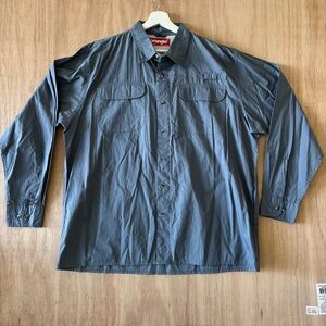 Wrangler Men's steel blue Gray shirt long sleeve size XL